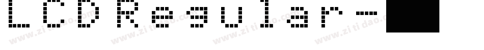 LCD Regular字体转换